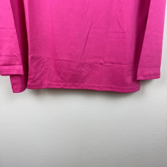 L.L. BEAN Pink Cowl Neck Long Sleeve Tee Shirt Relaxed Fit NWT / Women's XL - Picture 6 of 9